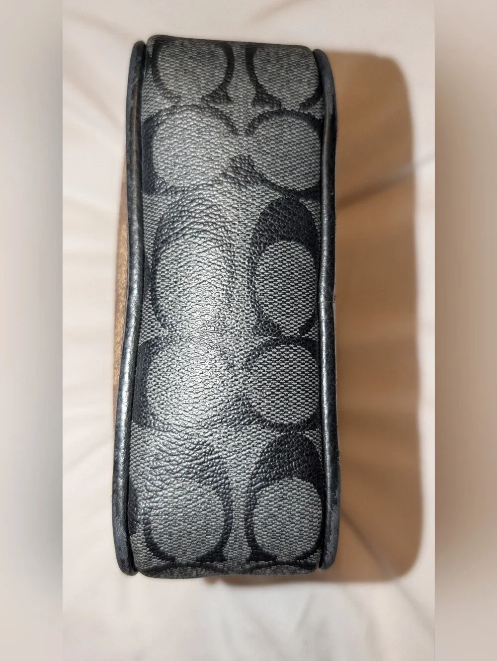 Coach Sullivan Crossbody Colorblock Signature Canvas Gunmetal Khaki Charcoal VGC